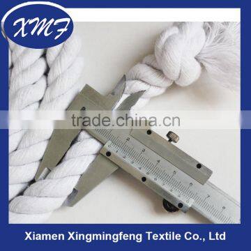 15mm White Polyester Cotton Cord Twisted , Braided Cotton Rope