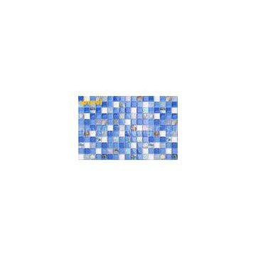 TV Wall Ocean Bright Color Shell Mosaic Tile With Mix White Mosaic Chips