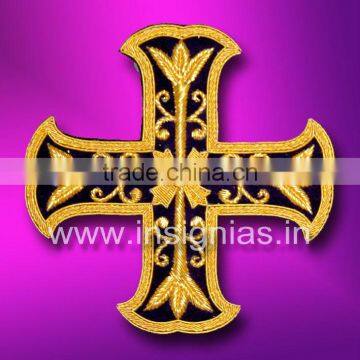 Church cross hand embroidery