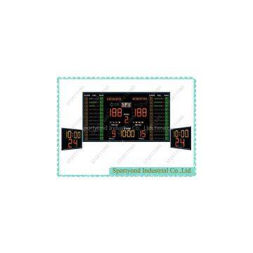 LED Basketball Scoreboards and shot clock with game time