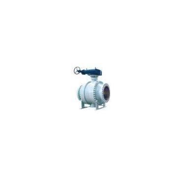 Worm wheel fixed ball valve