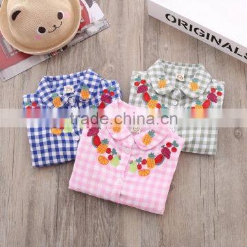 Wholesale Girls Cute Shirt Breathable Children Custom Printed Plain Shirt