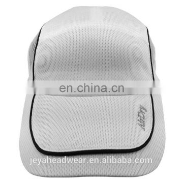 City sport caps matching color black piping white dryfit mesh sports caps