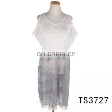 TOROS latest design lady custom vintage summer long sequin lace dress