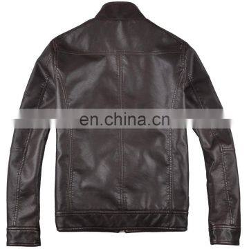 Lastest Fashion Mens Spring Slim Fit Handsome Leather Jacket for Men photo-3