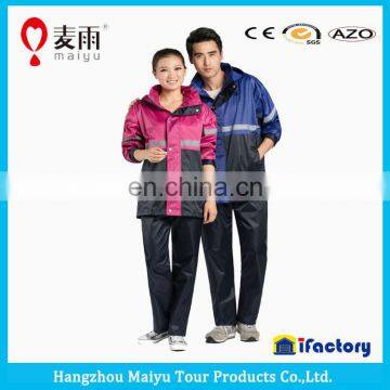 100% Polyester Pvc Roading Safety Rainsuit Waterproof Outdoor Workplace Pvc Unisex Raincoat Rainsuit photo-4