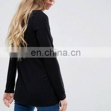 OEM Factory Small Quantity Custom Blank t Shirt Square Veck Long Sleeve t Shirt photo-2