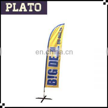 Yellow knife shaped flag for sale/outdoor decorative beach flag