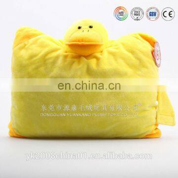 2015 Hot sell plush duck animal shaped cushion