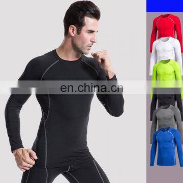 Exercise quick-drying training men long sleeve T-shirt sports gym workout clothes