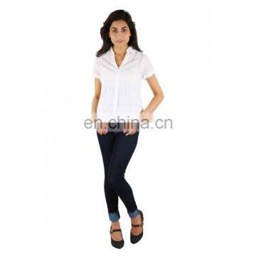 White half sleeve shirt for girls