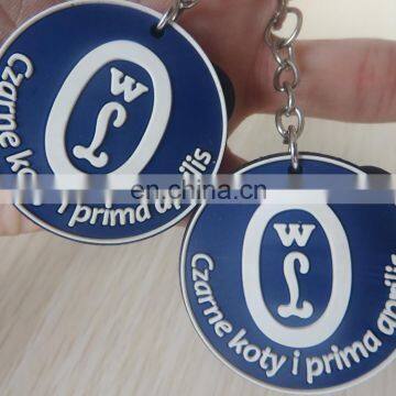 Round Double-sided 3d Embossed Pvc Keychain With Cat Logo photo-4