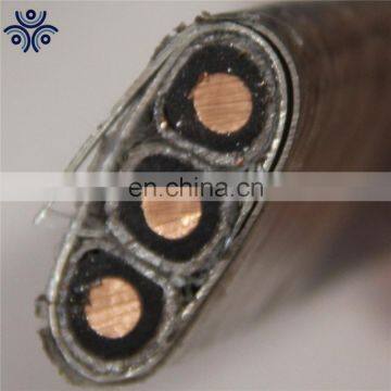 3 core flat Epr insulated lead sheath submersible oil pump cable