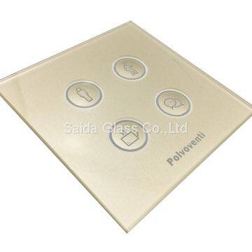 Customised Float Glass Concave Push Button Toughened Glass for Smart Switch photo-3