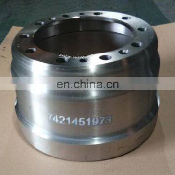 Full processing brake drum 7421451973 for Euro trucks