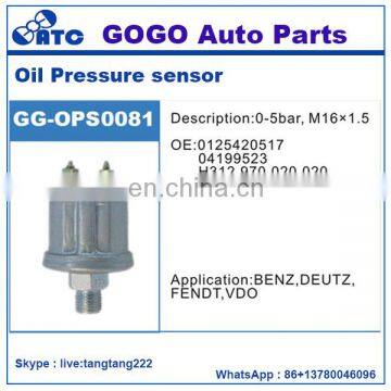 0-5Bar M16*1.5 Oil Pressure Sensor for Mercedes Deutz OEM 0125420517 04199523 H321.970.020.020 32/60C