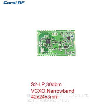 S2-LP Narrowband PA RF Moudule , 30DBM ,868Mhz,915Mhz, VCXO, SPI, high quality