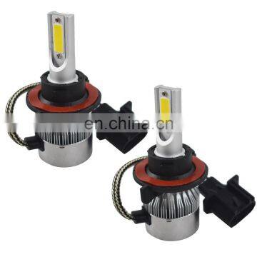 NEW H13 9008 3000K Yellow 7600LM COB LED Headlight Bulbs Kit High & Low Beam