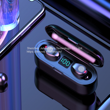 F9 voice assistant touch control magnetic in ear gaming earphone