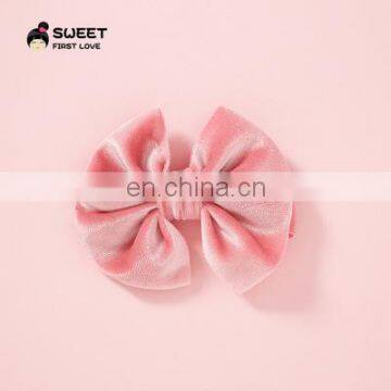 New Children's Hair Accessories Soft Velvet Baby Hairpin 21 Color Fan-shaped Bow Princess Hairpin photo-3