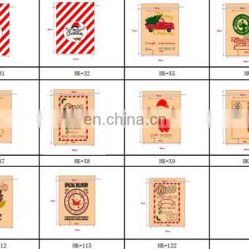 50*70cm Large Canvas Santa Sack Color Elk Organic Heavy Canvas Christmas Gift Bags Drawstring Bag photo-2