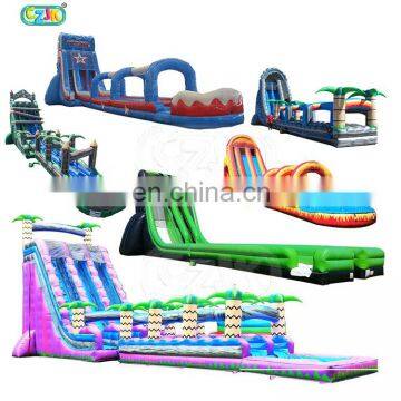 Commercial Amusement Attraction 30 ft Inflatable Water Slip n Slide for Sale