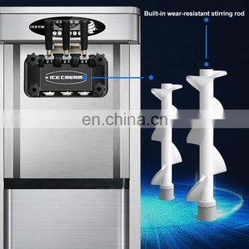 110V/220V 3 Flavor Commercial Yogurt Soft Serve Cones Ice Cream Maker Machine for Sale photo-3