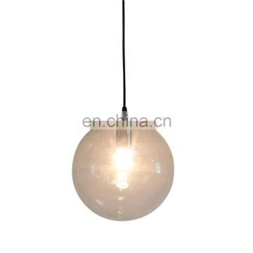 Modern Hand Blown Clear Glass Ball Indoor Decorative Pendant Lamp