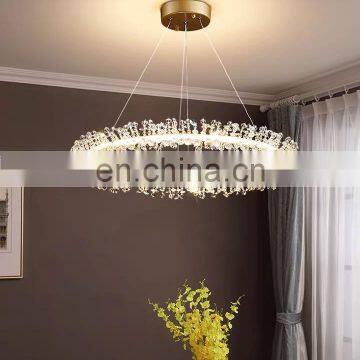 Современная светодиодная кристальная подвесная лампа, романтический круглый люстра photo-3