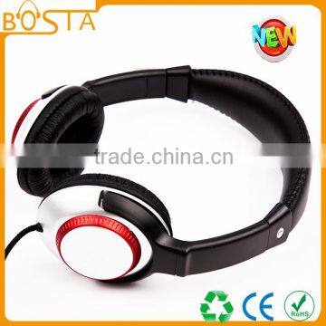 Fashion stereo mega bass stylish patent headphone for computer with remote