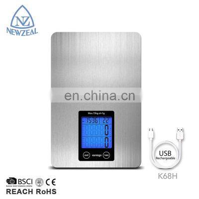 Wholesale Stainless Steel Waterproof Multifunction Kitchen Digital Food Scale