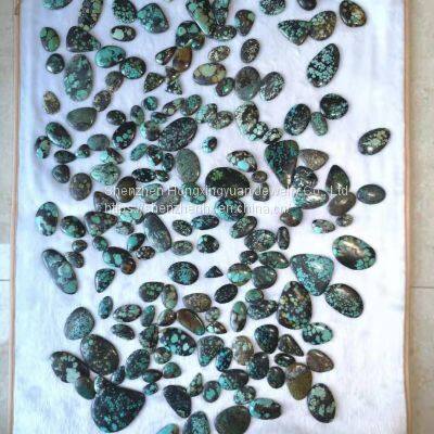 Natural Chinese Turquoise Free Shape Cabochons Loose Gemstones photo-3