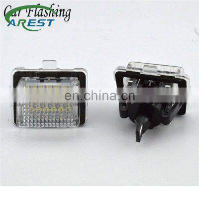 Carest  2PCS Error Free 12V 18 SMD Car LED White License Number Plate Light Lamp For Mercedes/Benz W204 W221 W212 W216