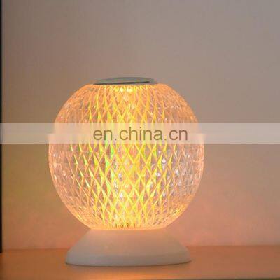 new design crystal table lamp bedside living room ambient 3D led moon night light charger table lamp