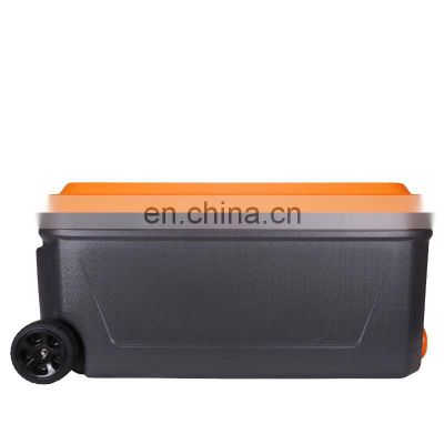 hiking sample portable outdoor modern picnic travel car cooler and warmer box fridge cooler box for insulation with wheels