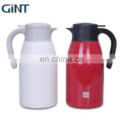 GINT 1.0L 1.5L 1.9L Portable Home kitchen Hotel Double Wall Food Grade Metal Water Coffee Pot