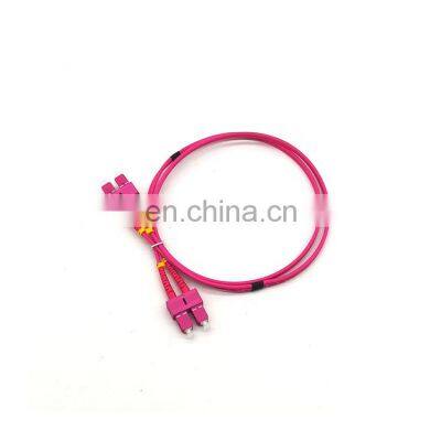 FTTH 2.0mm Single Mode LSZH 30meter Duplex APC Optic Fiber SC Patch Cord