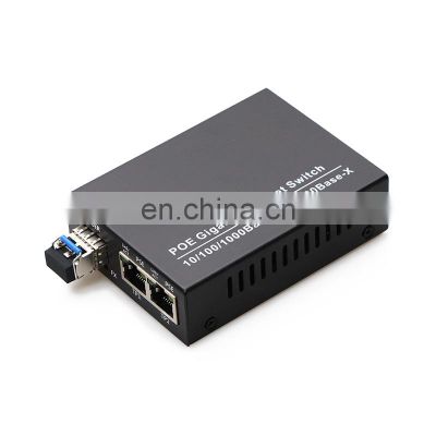 Ethernet Fiber Optical Media Converter 10/100/1000M SFP  LC 20KM   Media Converter