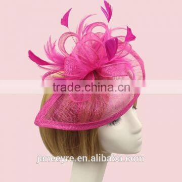 2015 New Style Wedding Paty Sinamay Feather Fascinator Hat photo-2