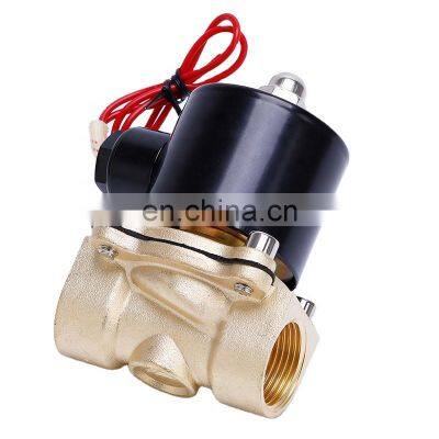 High Quality 2W200 Series Direct Acting Brass Two Way 12V 110V 24V 220V Normally Closed Pneumatic Water Solenoid Valve