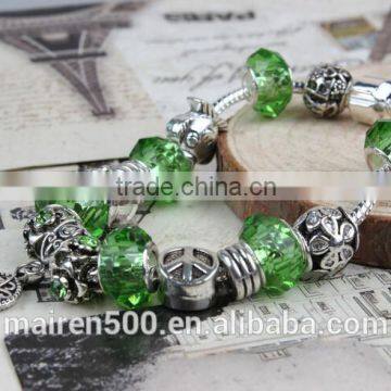 Latest Fashion Green Crystal Bead Bracelet Jewelry European Bulk Wholesale Charm Bracelet photo-2
