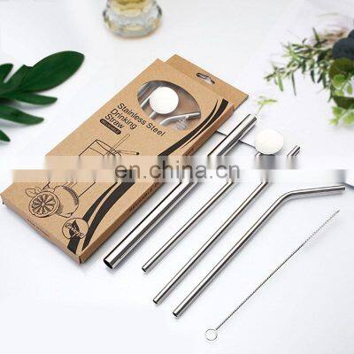 2022 New Arrival Wholesale Stainless Steel Christmas Eco Friendly Reusable Metal Drinking Straws