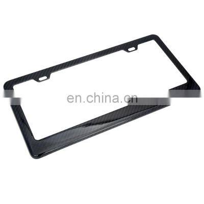 100% real carbon fiber car License Plate cover Frame Roller Fairlead Heavy Duty Offroad number holder Plates car accessories