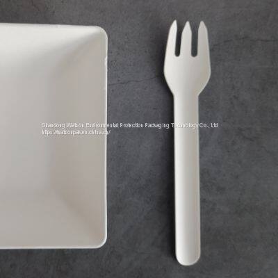 Eco Friendly Waterproof Paper Pulp Biodegradable Customized Disposable Kitchen Utensil Fork