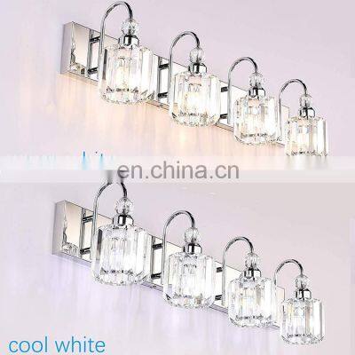 Crystal Bathroom Vanity Lights Over Mirror LED Modern Wall Lights Fixtures Stainless Steel Finish Mirror Front Light photo-3