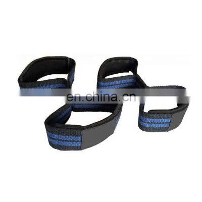 Good Quality and Strong Weightlifting Figure 8 Wrist Straps Wrist Protection Cotton / Polyester Training Straps for Gym