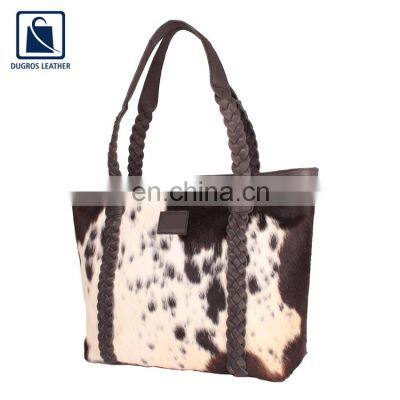 Bulk Quantity Supplier of Trendy Design Cotton Lining Material Wholesale Women Genuine Leather Handbag