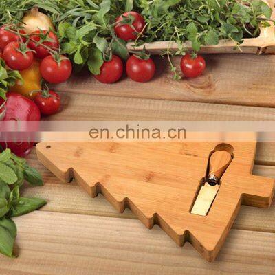 Christmas Family Server Tray Kitchen Mini Bamboo Cheese Board With Cheese Tools