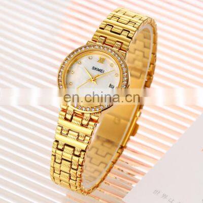 New Arrival Skmei 1809 Gold Lady Watch Women Quartz Customized Logo Wristwatch 30m Waterproof