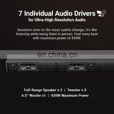 Xiaomi Soundbar 3.1ch 430W Wireless Subwoofer Dolby Audio DTS Virtual Home Theater NFC Remote Control USB Coaxial photo-3